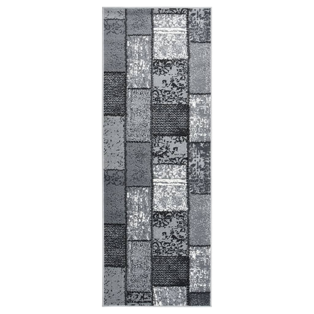 Teppichläufer BCF Grau mit Blockmuster 80x150 cm | Stepinfit.de