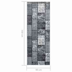 Běhoun BCF šedý s kostkovaným vzorem 80 x 150 cm - obrázek 6