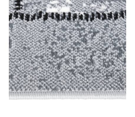 vidaXL Koberec behúň BCF sivý s kockovaným vzorom 80x200 cm