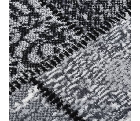 vidaXL Teppeløper BCF grå med blokkmønster 80x500 cm