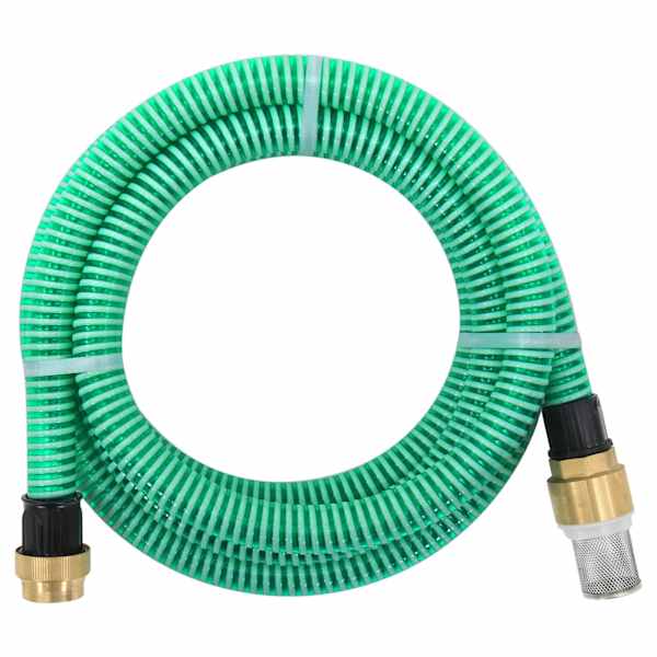 vidaXL imivoolik messingust &uuml;hendustega, roheline 1,1" 3 m PVC