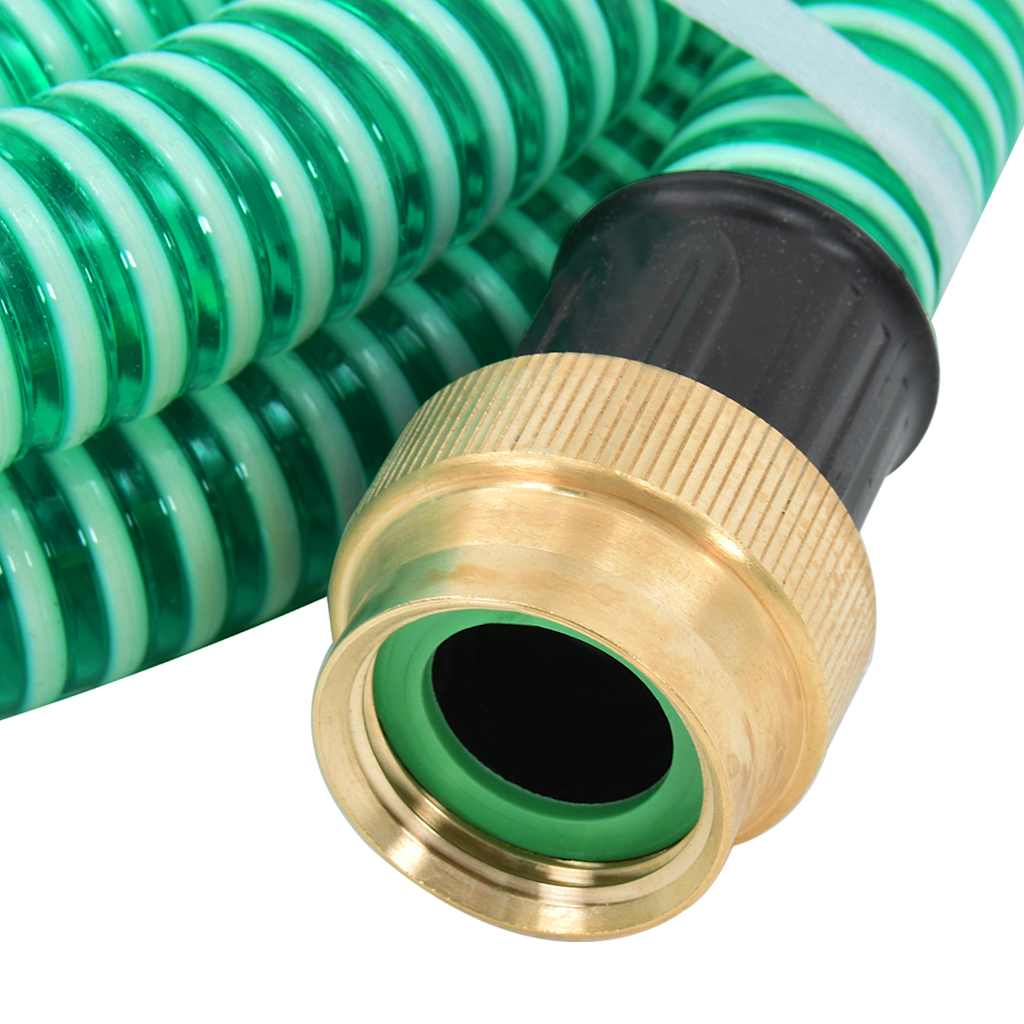 

vidaXL Zuigslang met messing koppelingen 20 m 25 mm groen