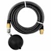 vidaXL imivoolik messingust &uuml;hendustega, must 1,1" 5 m PVC