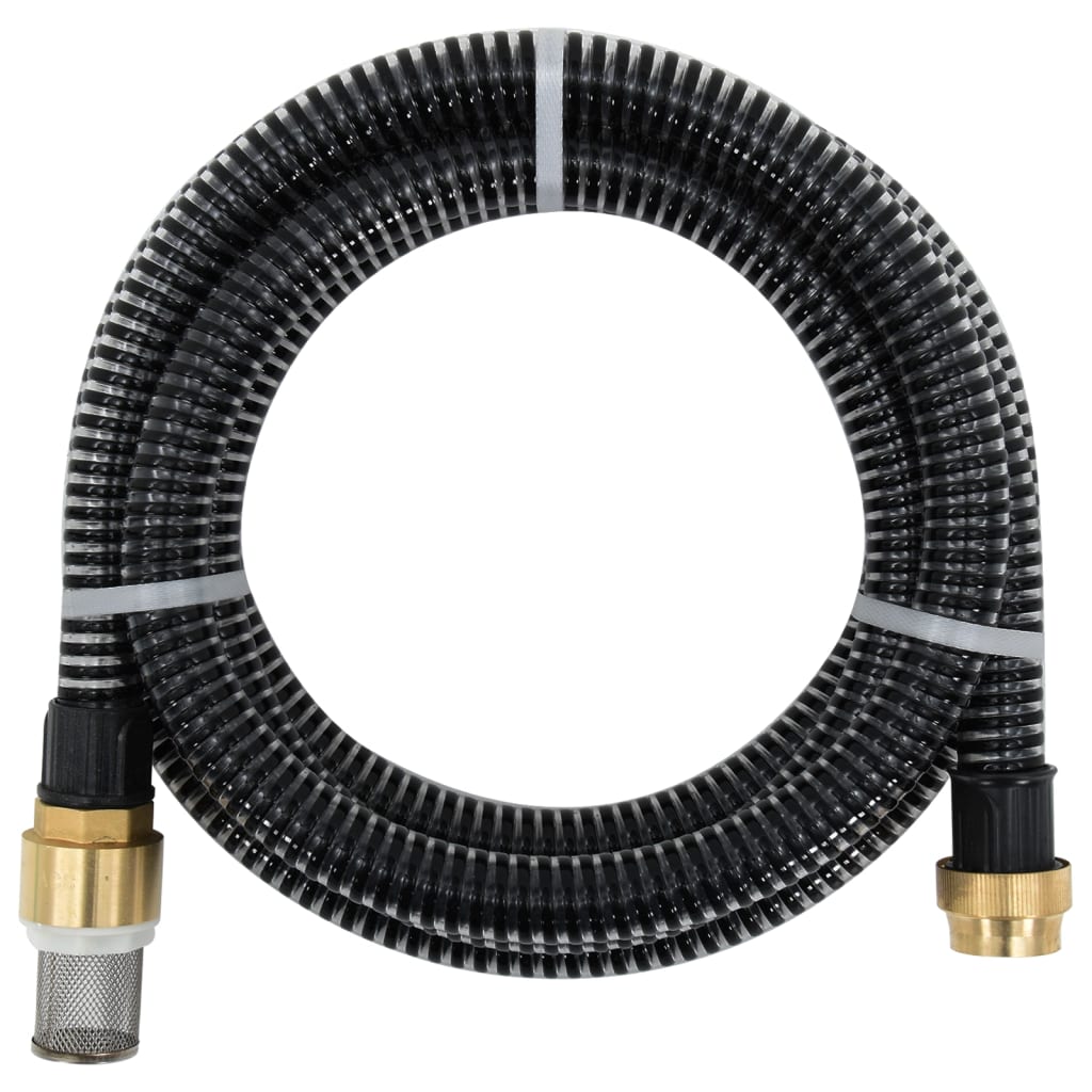 vidaXL Furtun de aspirație, conectori alamă, 7 m, 25 mm, negru 