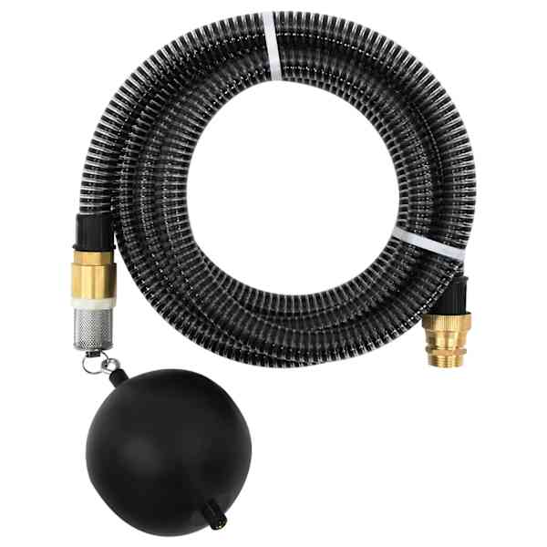 vidaXL imivoolik messingust &uuml;hendustega, must 1,1" 15 m PVC