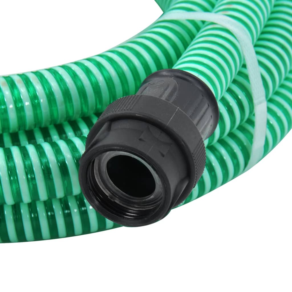 Zöld PVC szívótömlő PVC csatlakozókkal 1" 7 m 