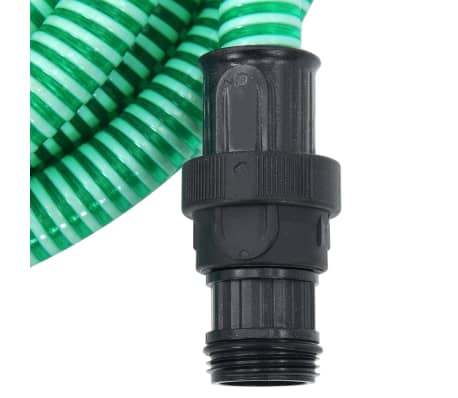 vidaXL Tuyau d'aspiration avec raccords en PVC vert 1" 7 m PVC