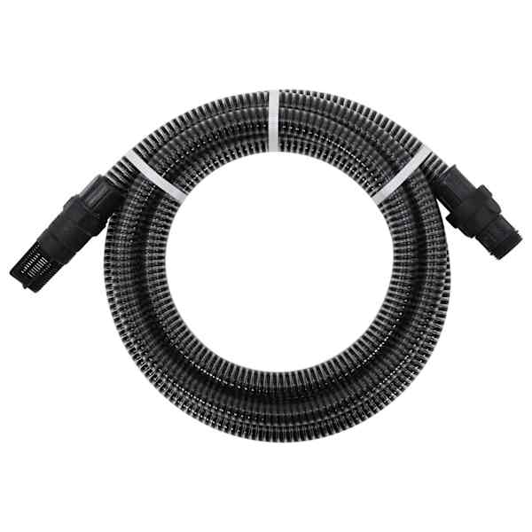vidaXL imivoolik PVC &uuml;hendustega, must 1,1" 4 m PVC