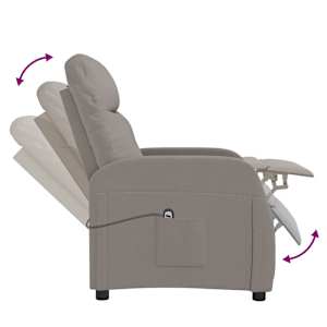 Elektrické polohovací křeslo taupe textil - obrázek 7