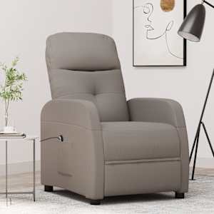 Elektrické polohovací křeslo taupe textil