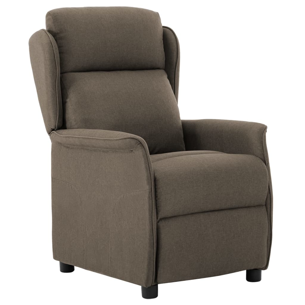 

vidaXL Fauteuil verstelbaar elektrisch stof taupe