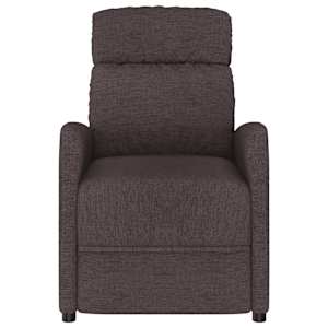 Elektrické masážní křeslo tmavě hnědé textil - obrázek 4