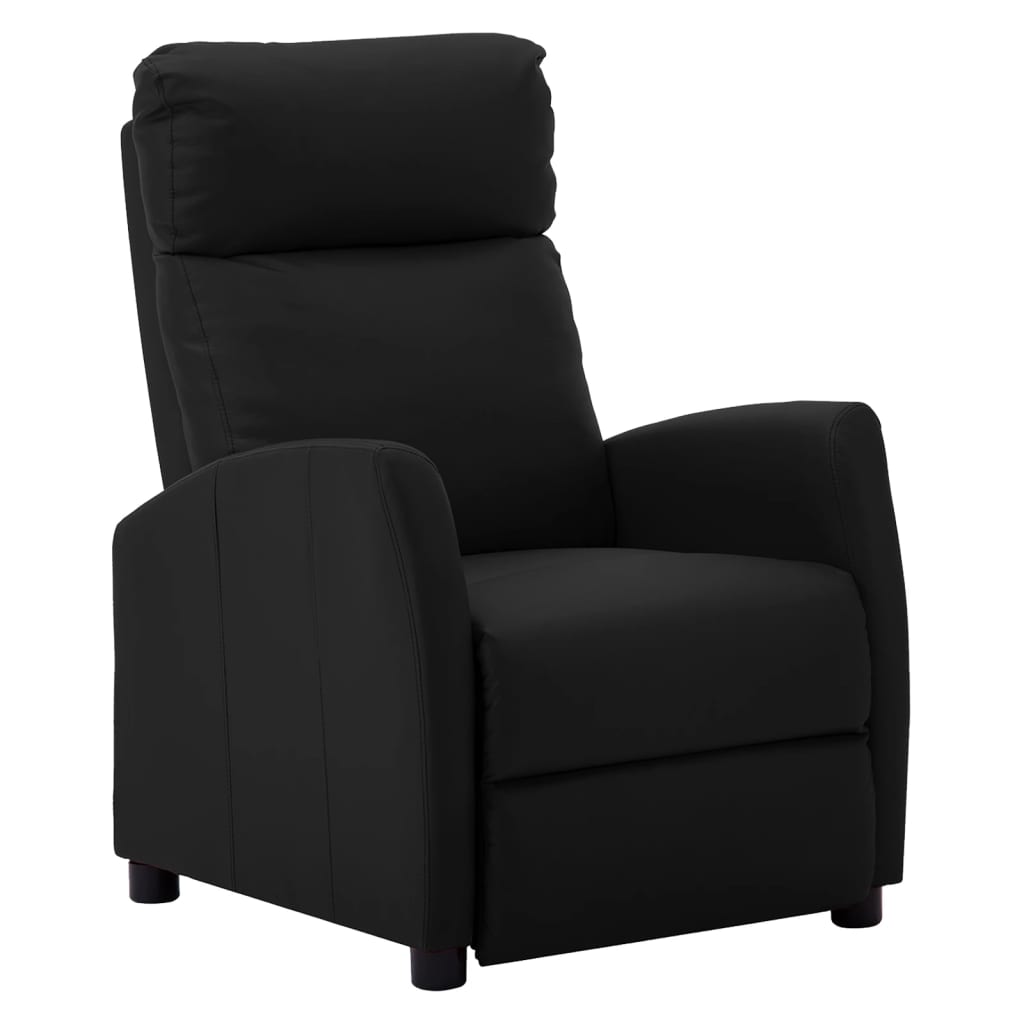 

vidaXL Fauteuil verstelbaar elektrisch kunstleer zwart