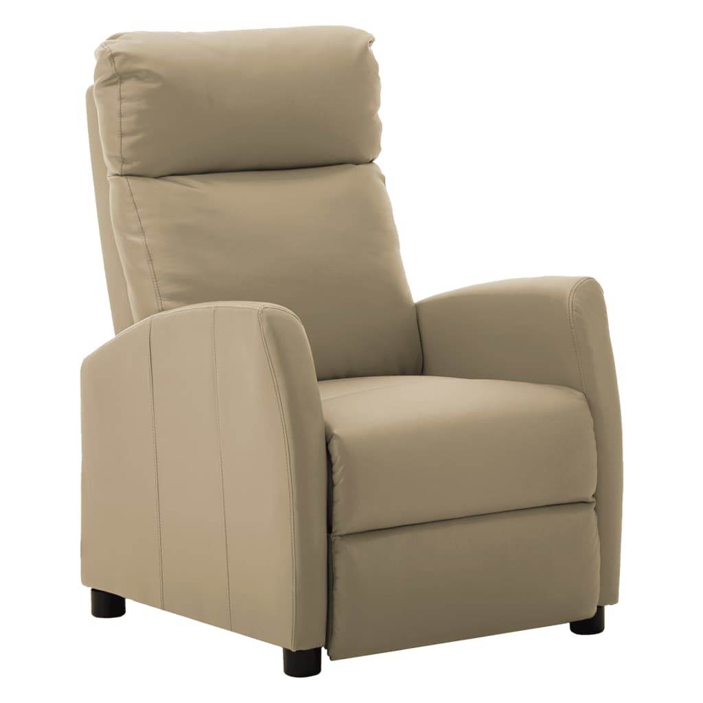 

vidaXL Fauteuil verstelbaar elektrisch kunstleer cappuccinokleurig