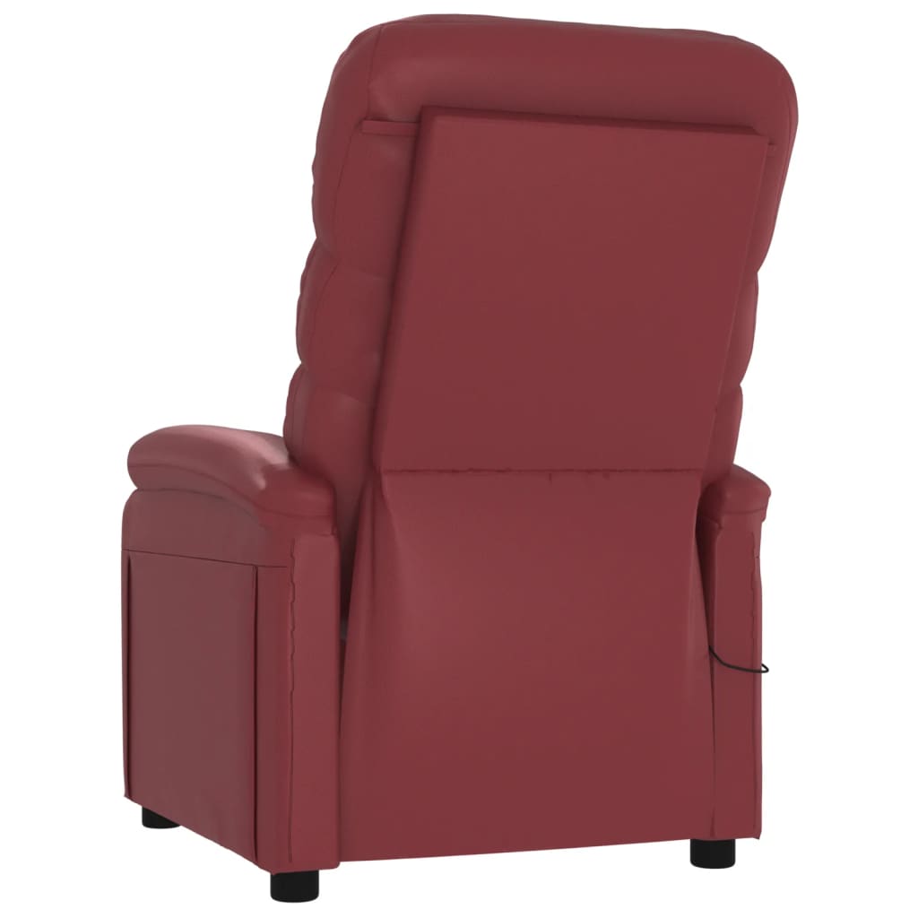 Bordó műbőr dönthető elektromos szék 