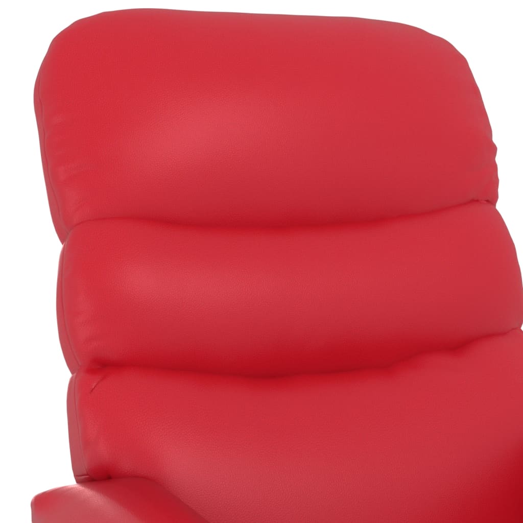 Piros műbőr dönthető elektromos szék 