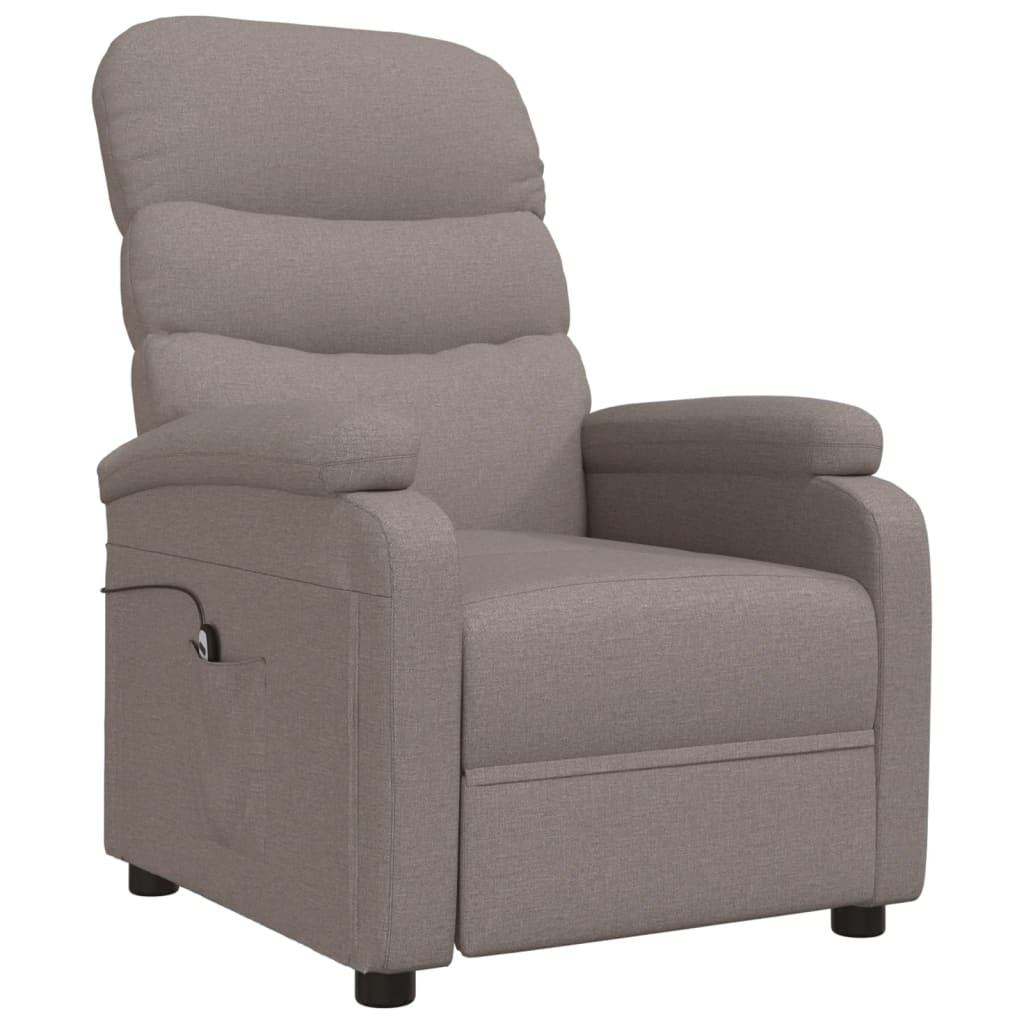 vidaXL Relaxsessel Elektrisch Taupe Stoff