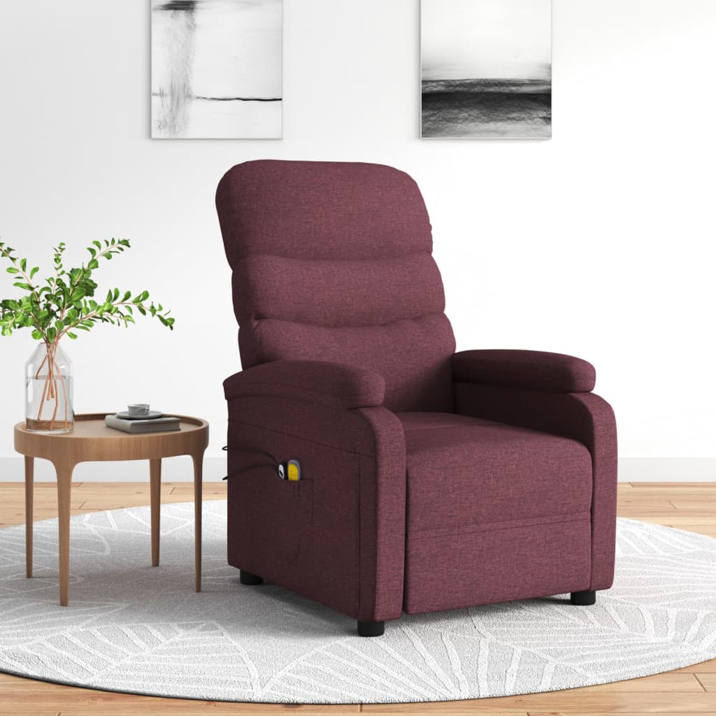 Fauteuil électrique de massage Violet Tissu