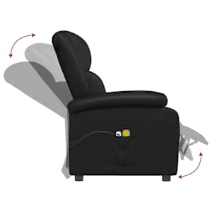 Elektrické masážní křeslo černé umělá kůže - obrázek 7