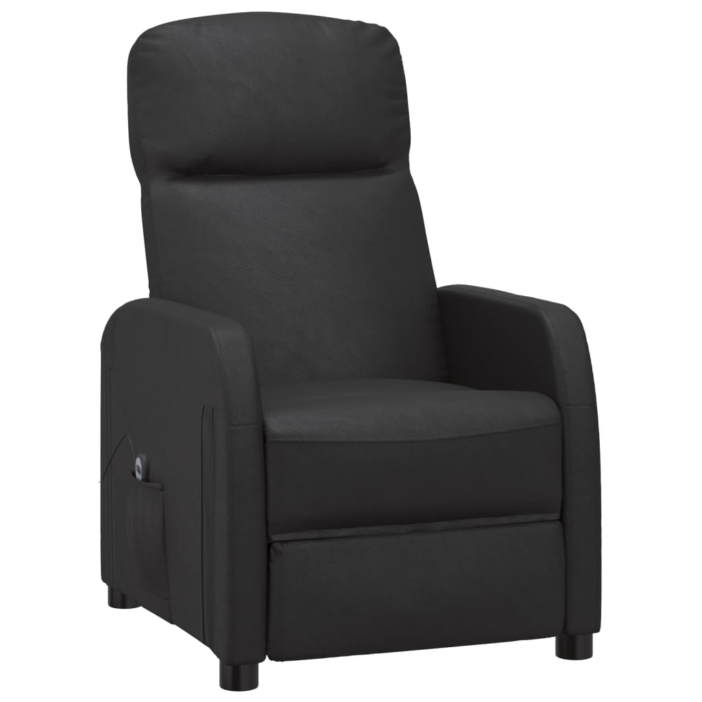 

vidaXL Fauteuil verstelbaar elektrisch kunstleer zwart