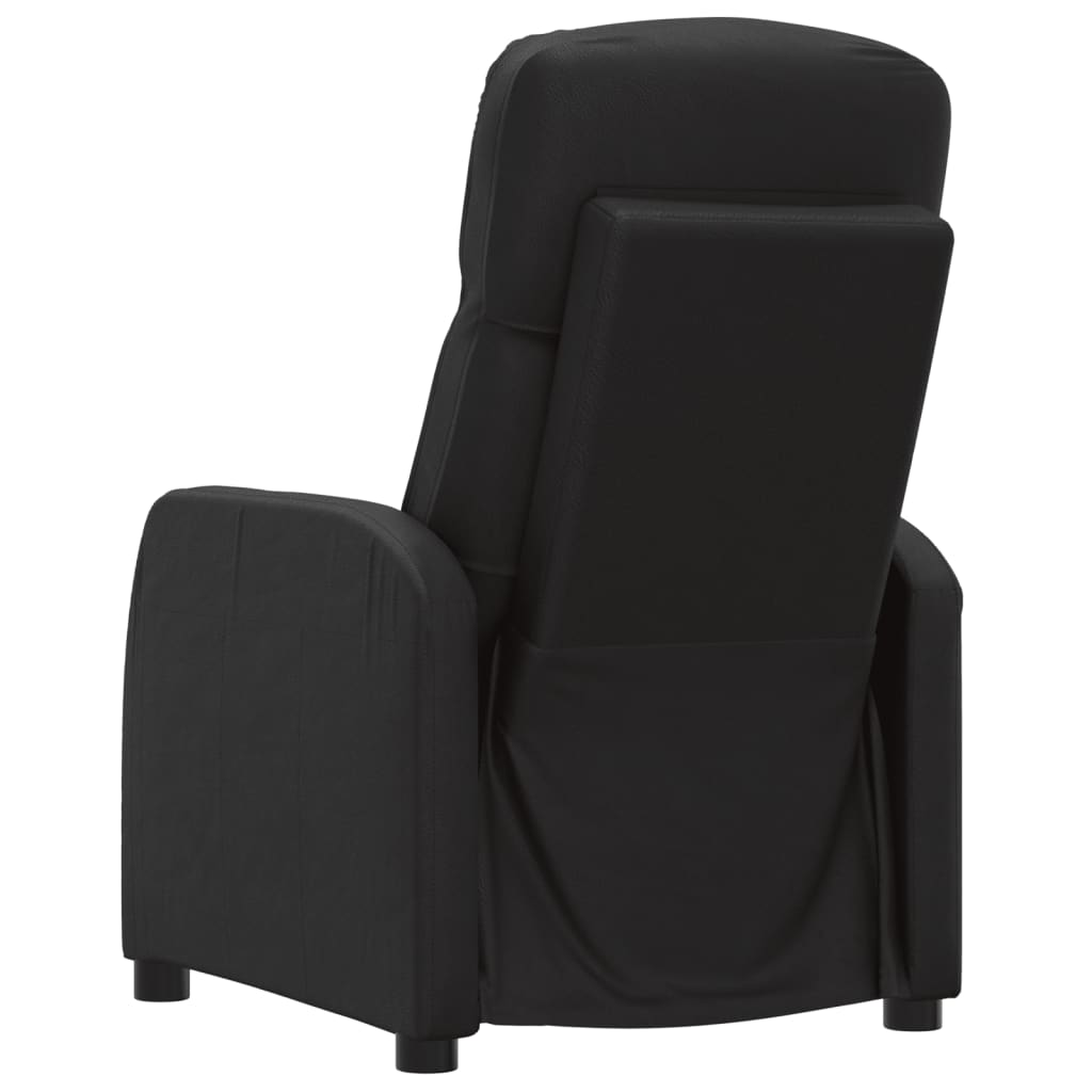 Fekete műbőr dönthető elektromos fotel 