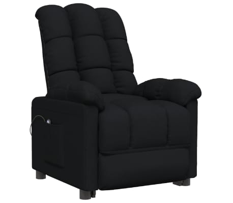 vidaXL Fauteuil inclinable électrique Noir Tissu