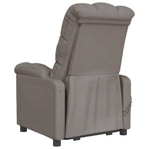 Elektrické masážní křeslo taupe textil - obrázek 6