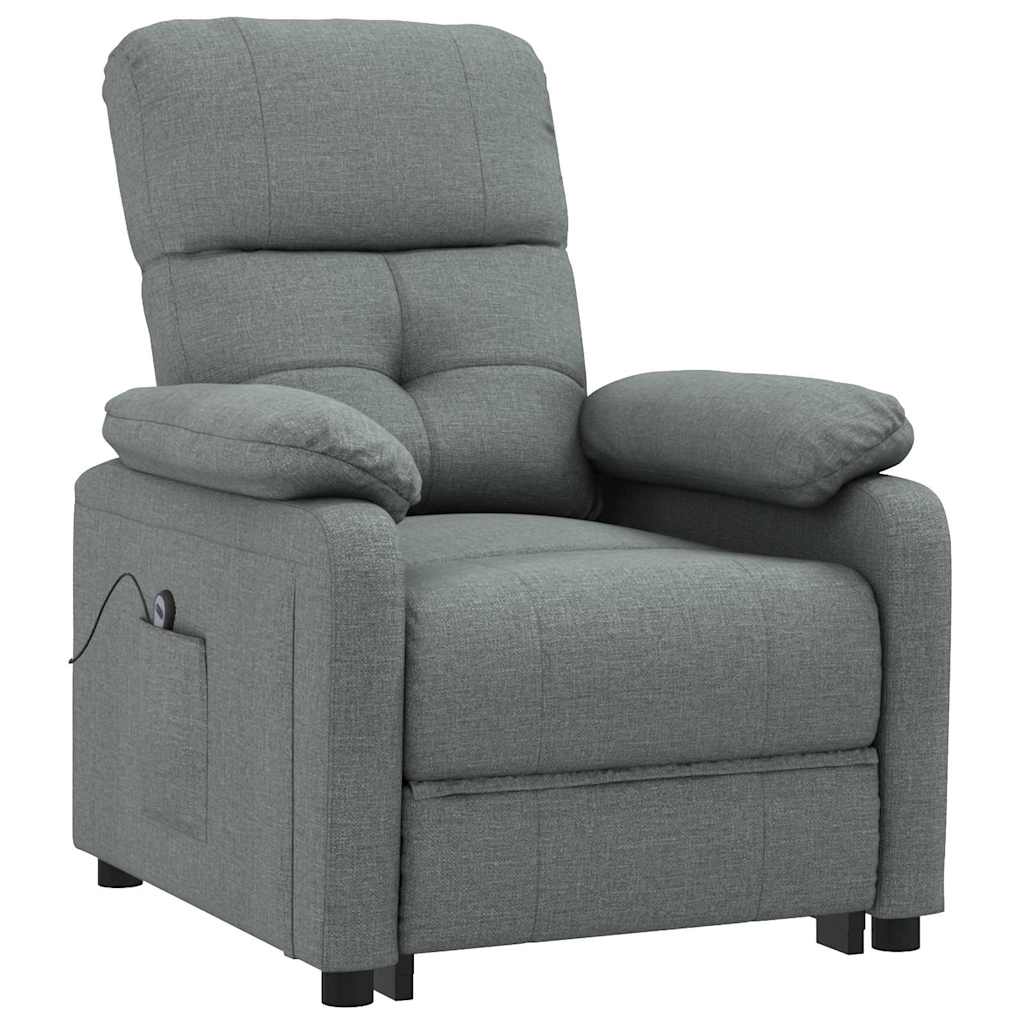 vidaXL Fauteuil elektrisch verstelbaar stof donkergrijs grijs, foto 2