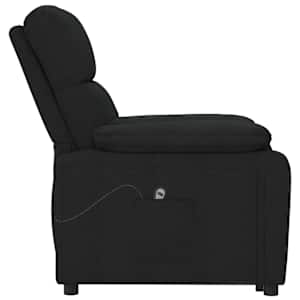 Elektrické polohovací křeslo černé textil - obrázek 5
