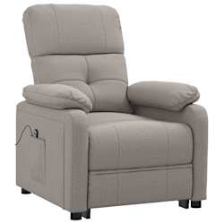 vidaXL Fauteuil inclinable &eacute;lectrique Taupe Tissu