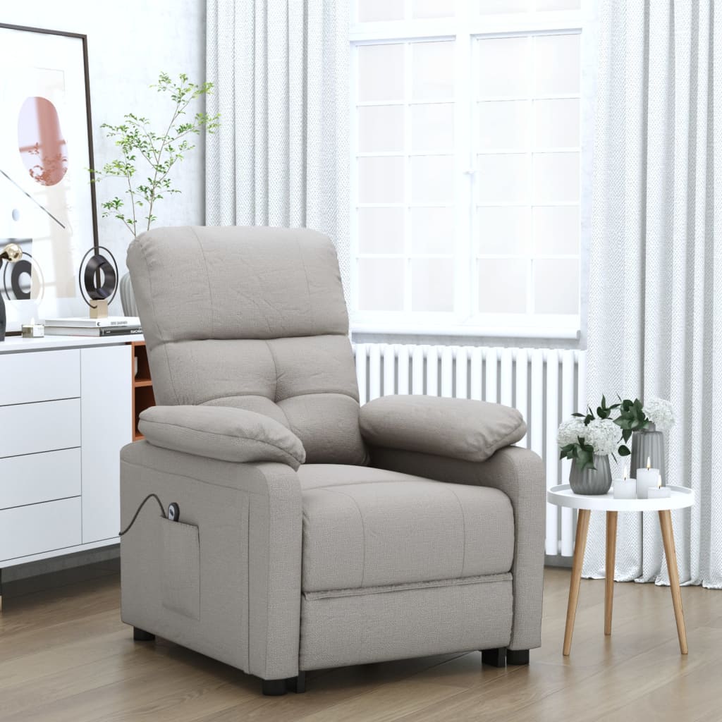 Relaxsessel Elektrisch Taupe Stoff