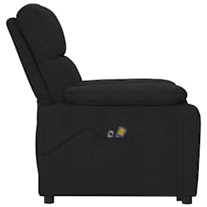 Elektrické masážní křeslo černé textil - obrázek 5