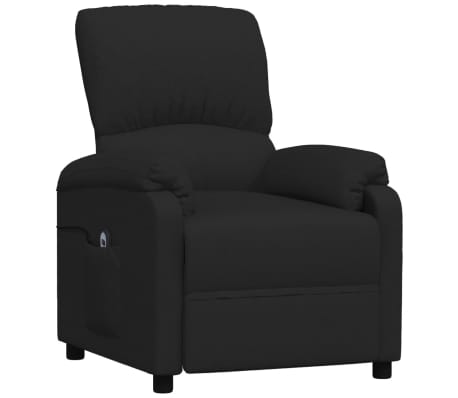 vidaXL Sillón reclinable eléctrico de tela negro