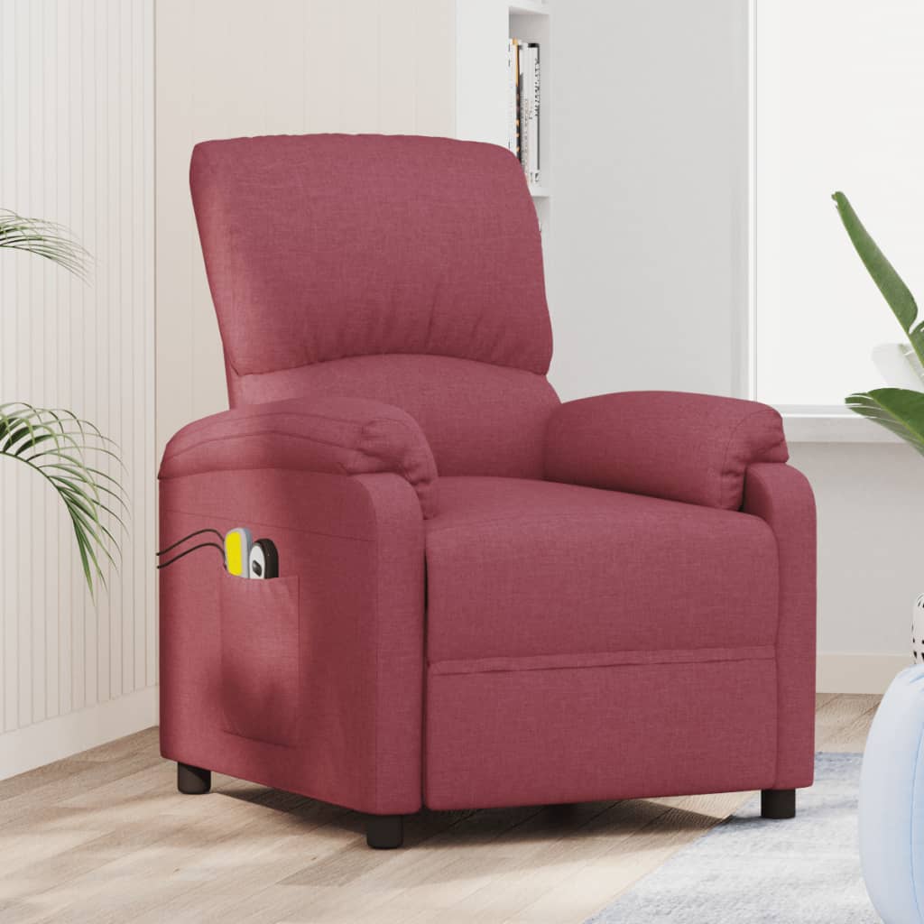 Fauteuil électrique de massage Bordeaux Tissu