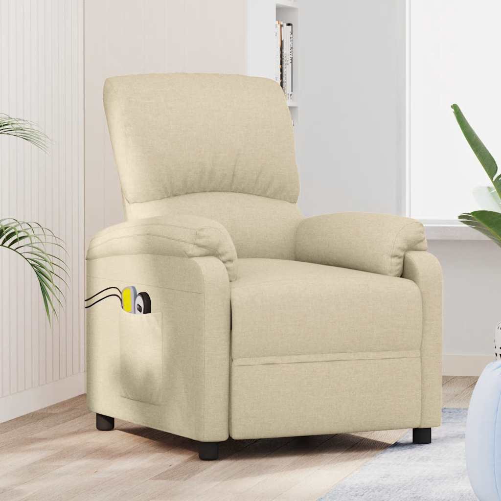 Fauteuil électrique de massage Crème Tissu