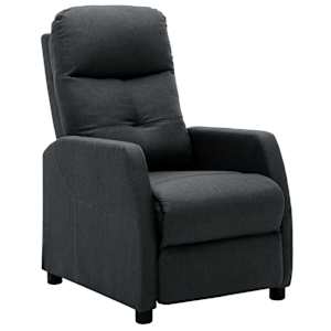 vidaXL Electric Recliner Chair Dark Grey Fabric