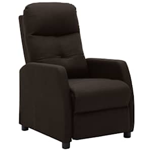 vidaXL Electric Recliner Chair Dark Brown Fabric