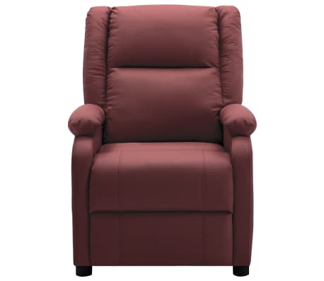 vidaXL Electric Massage Chair Wine Red Faux Leather
