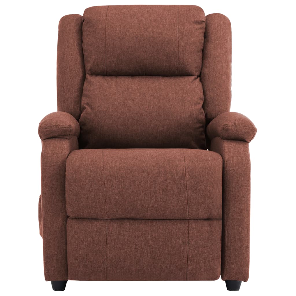 vidaXL Electric Massage Recliner Brown Fabric