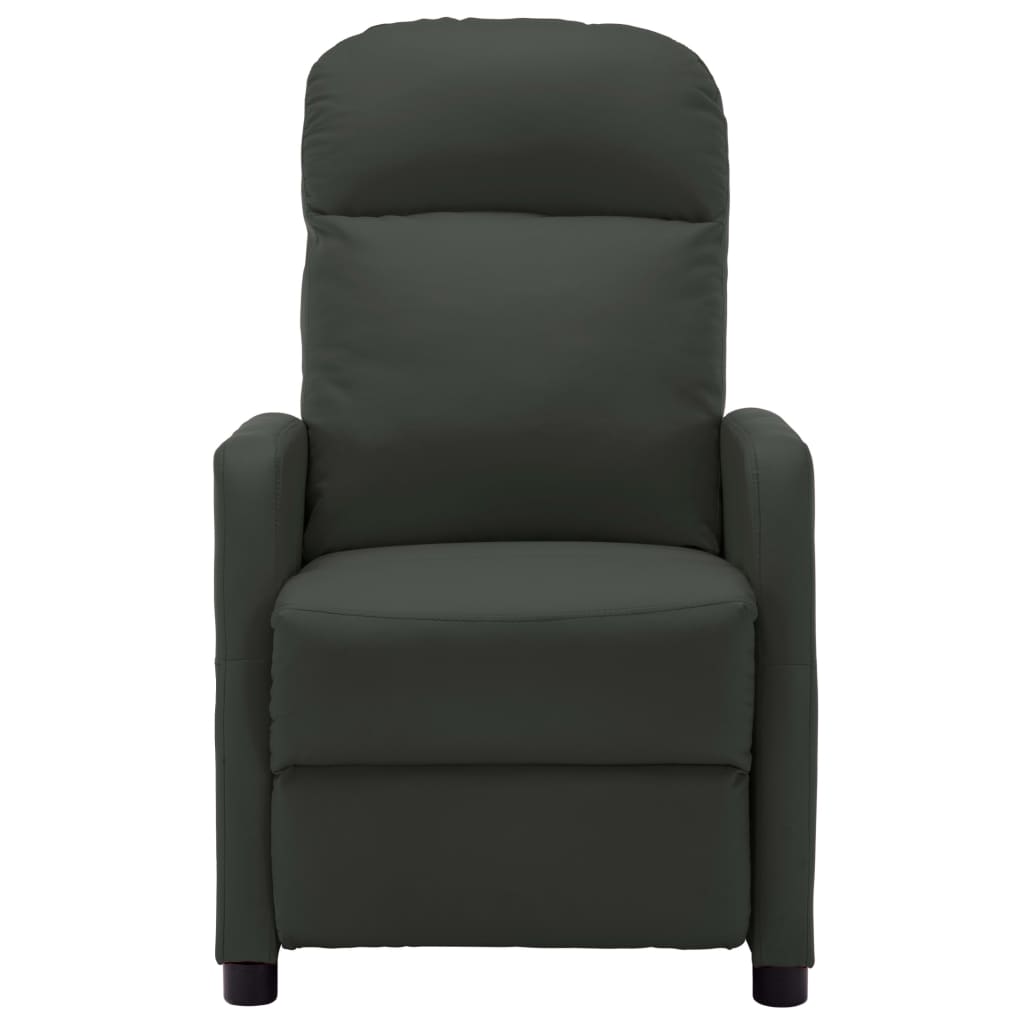 vidaXL Electric Reclining Chair Anthracite Faux Leather