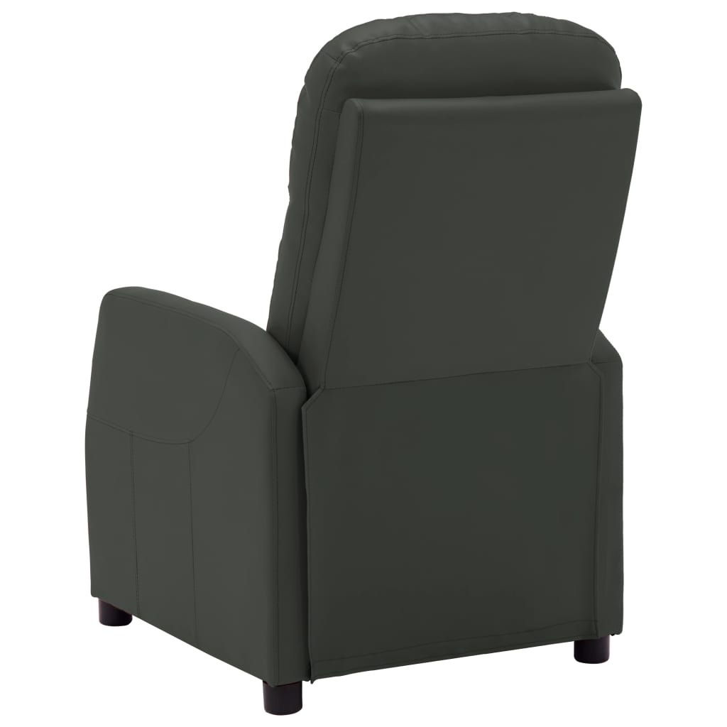 vidaXL Electric Reclining Chair Anthracite Faux Leather