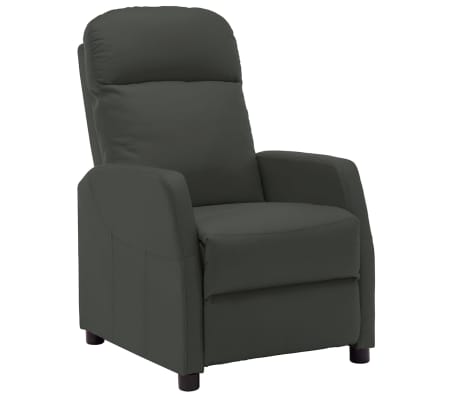vidaXL Electric Recliner Chair Anthracite Faux Leather
