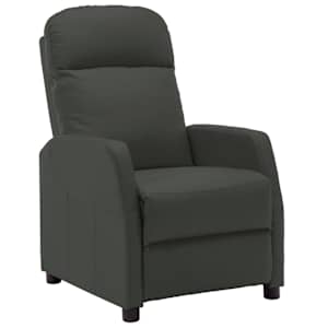 vidaXL Electric Recliner Chair Anthracite Faux Leather
