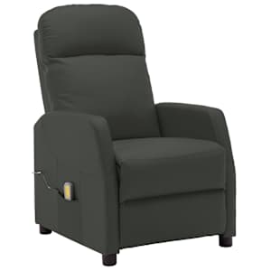 vidaXL Fauteuil de massage &eacute;lectrique anthracite similicuir