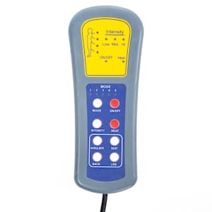 Elektrické masážní křeslo krémové barvy, látka - obrázek 7