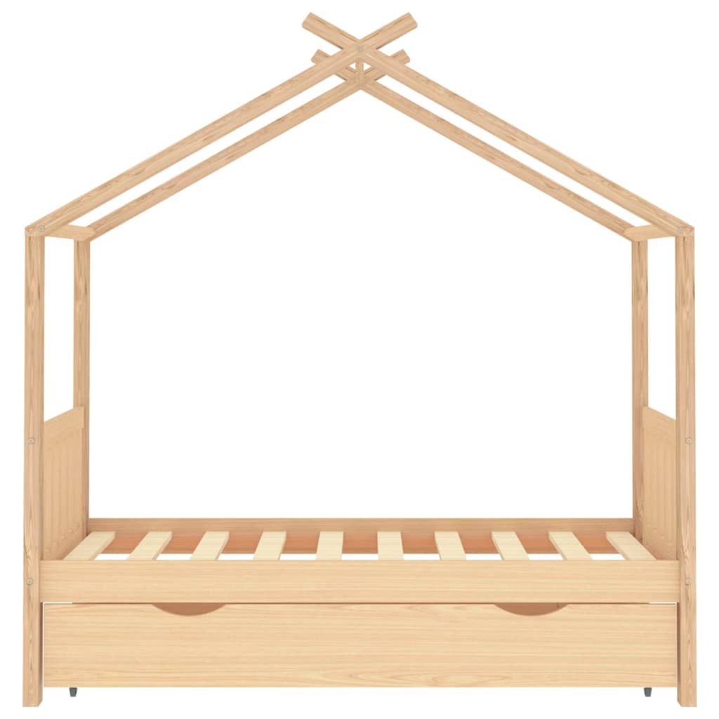 

vidaXL Kinderbedframe met lade massief grenenhout 80x160 cm