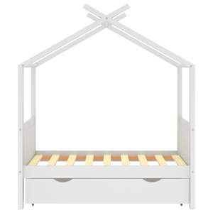 Rám dětské postele se zásuvkou bílý masivní borovice 70x140 cm - obrázek 3