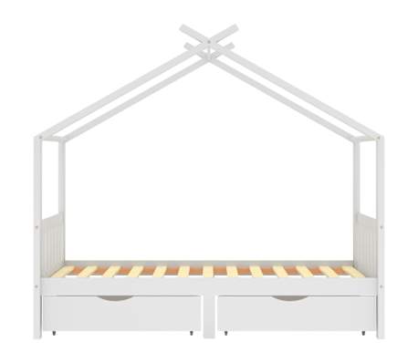 vidaXL Okvir za dječji krevet s ladicama bijeli 90x200 cm od borovine