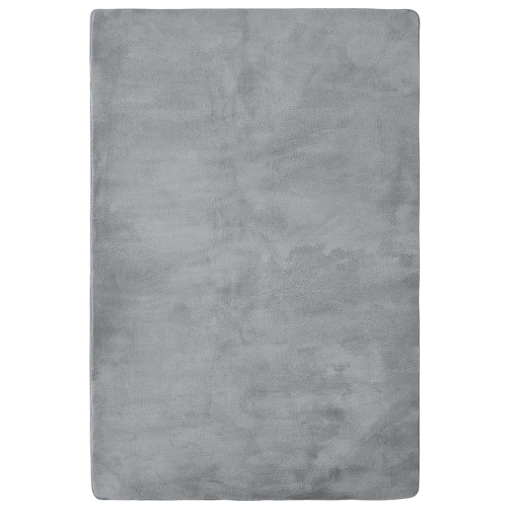Hochflor-Teppich Grau 200×140 cm kaufen
