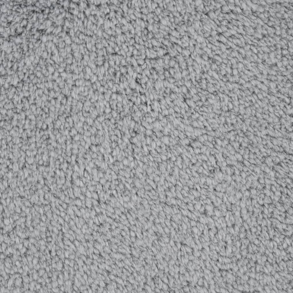 vidaXL Hochflor-Teppich Grau 200x140 cm